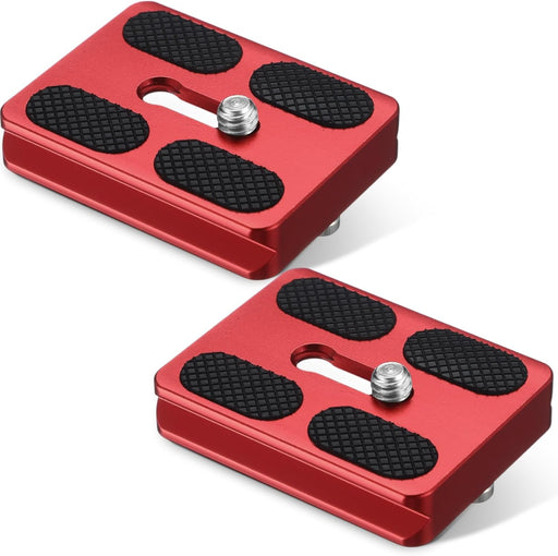 Frienda 2 piezas de placa de liberación rápida de metal con tornillo de cámara de 1/4 a 20 (rojo, Pu50) - Quierox - Tienda Online