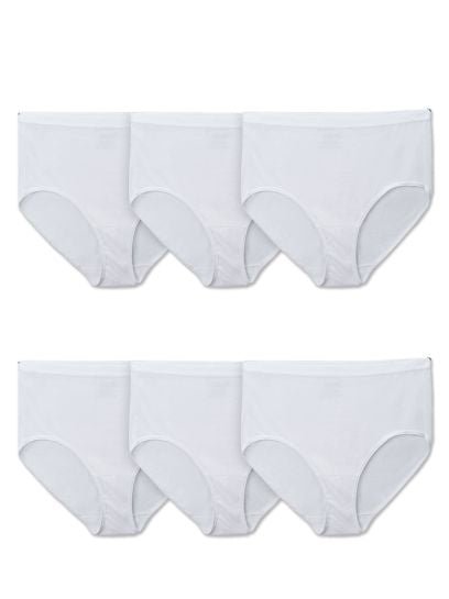 Fruit Of The Loom Braguitas de algodón para mujer, tallas grandes, paquete de 6 (6DBRW2P) - Quierox - Tienda Online