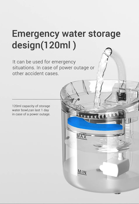 Fuente de agua inteligente para gatos, 1800 ml, filtro automático - Quierox - Tienda Online