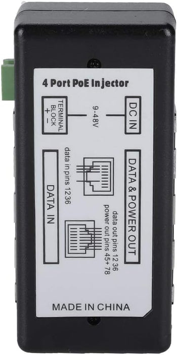 Fuente de alimentación PoE, ASHATA DC12V - 48V 4 puertos PoE - Quierox - Tienda Online