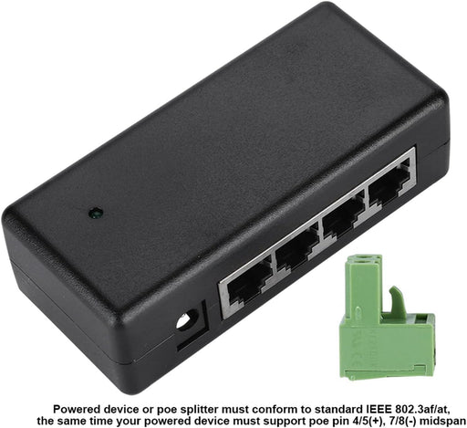 Fuente de alimentación PoE, ASHATA DC12V - 48V 4 puertos PoE - Quierox - Tienda Online