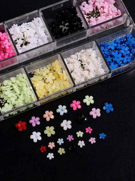 FULL BEAUTY 2 Cajas de Mini Decoraciones Florales para Uñas, Cuentas Metálicas - Quierox - Tienda Online