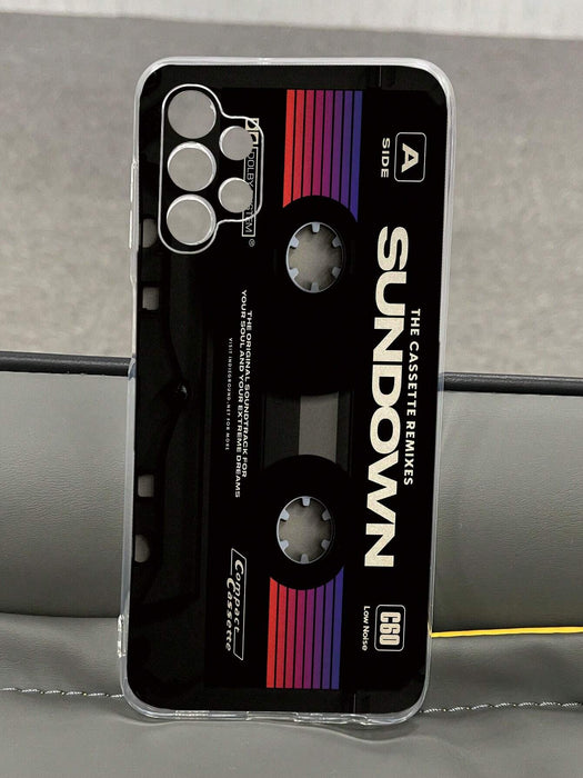 Funda anticaídas con estampado de cinta de grabación Sundown con orificio para cantar - Quierox - Tienda Online