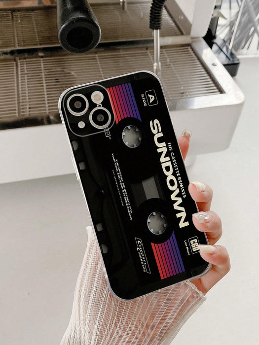 Funda anticaídas con estampado de cinta de grabación Sundown con orificio para cantar - Quierox - Tienda Online