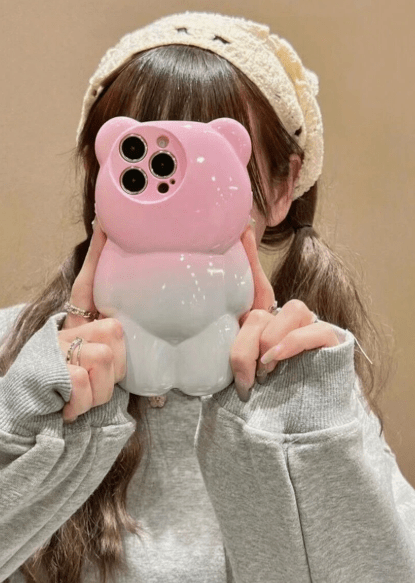 Funda blanda con diseño de oso 3D para iPhone 11 Pro Max, - Quierox - Tienda Online
