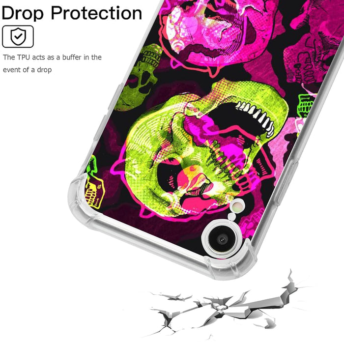 Funda Compatible con iPhone XR, colorido esqueleto de calavera - Quierox - Tienda Online