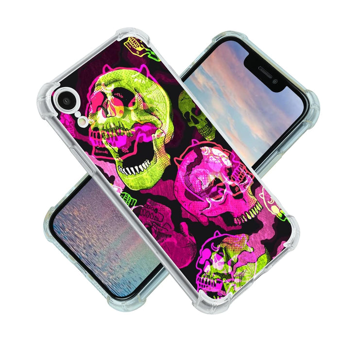 Funda Compatible con iPhone XR, colorido esqueleto de calavera - Quierox - Tienda Online