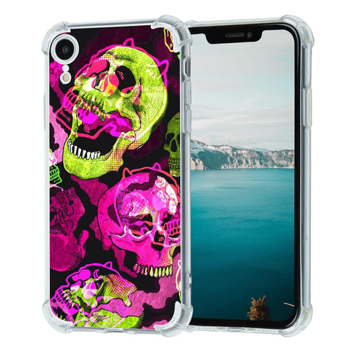 Funda Compatible con iPhone XR, colorido esqueleto de calavera - Quierox - Tienda Online