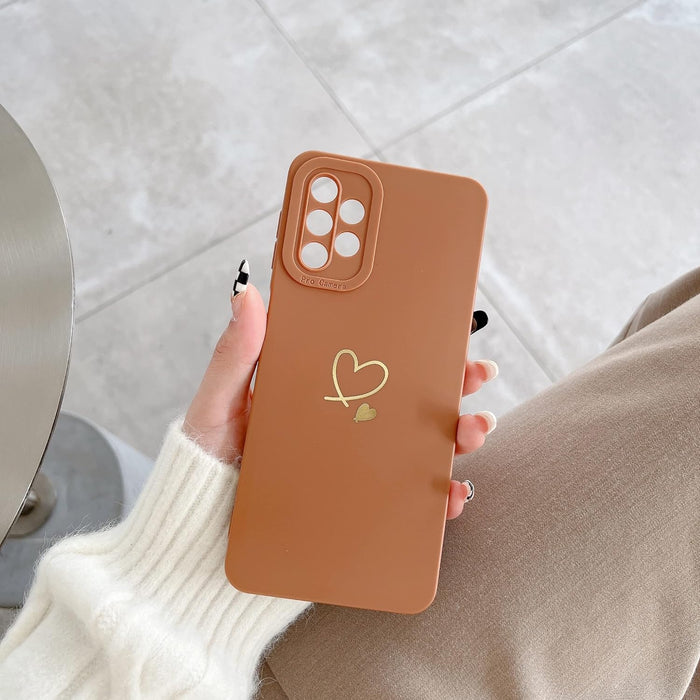 Funda compatible con Samsung Galaxy A13 4G de silicona, corazón. - Quierox - Tienda Online
