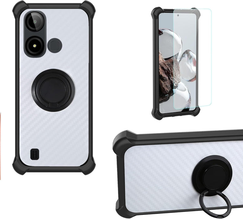 Funda compatible con teléfono Itel P40, carcasa trasera de PC + marco de silicona suave - Quierox - Tienda Online