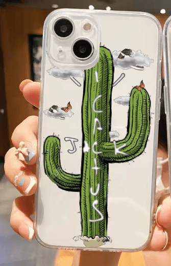 funda con diseño de cactus suave transparente para iphone 13 pro - Quierox - Tienda Online