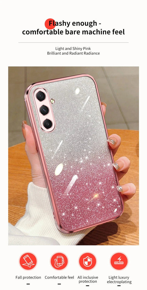 Funda con espejo de maquillaje con purpurina y diseño de conejo para Galaxy A35 5G - Quierox - Tienda Online