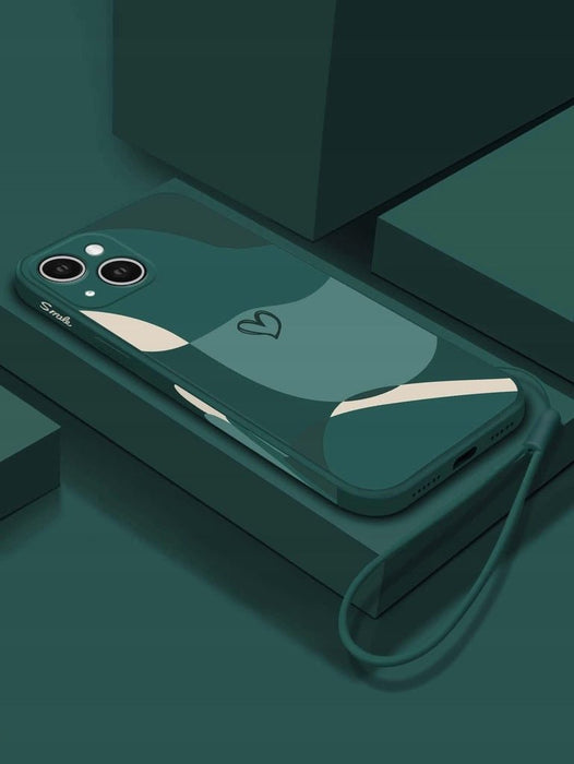 FUNDA CON ESTAMPADO DE CORACION, PARA IPHONE - Quierox - Tienda Online