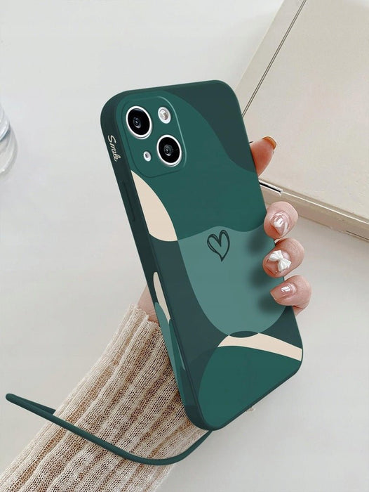 FUNDA CON ESTAMPADO DE CORACION, PARA IPHONE - Quierox - Tienda Online