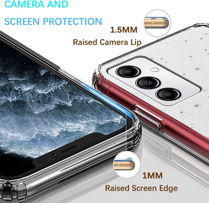 Funda con purpurina transparente brillante a prueba de golpes para teléfono Samsung A15 - Quierox - Tienda Online