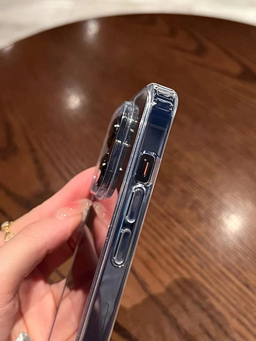 Funda de acrílico transparente negra simple compatible con iPhone 12 Pro - Quierox - Tienda Online