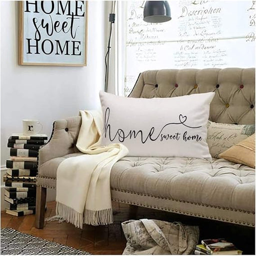 Funda de almohada rectangular de poliéster Sweet Home, 1 pieza 12*20inch - Quierox - Tienda Online