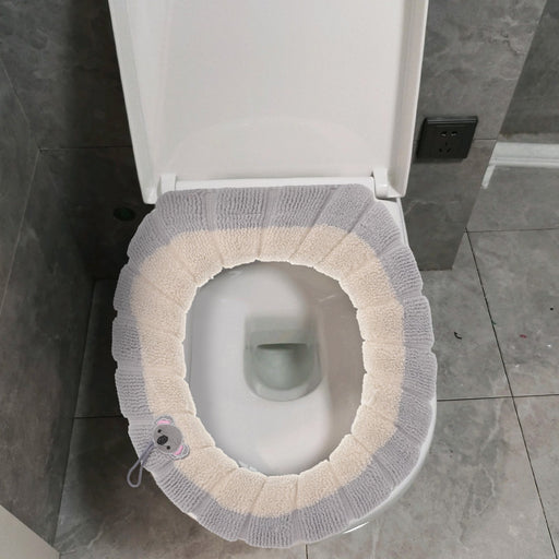 Funda de asiento de inodoro de invierno con cojín de felpa y cálido, lavable y reutilizable - Quierox - Tienda Online