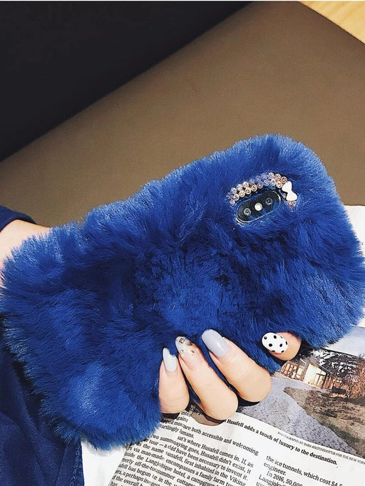 Funda de celular mullida con diamante de imitación - Quierox - Tienda Online