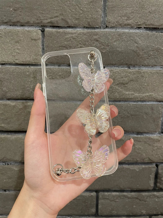 Funda de celular transparente con con tira de mano Soporte - Quierox - Tienda Online