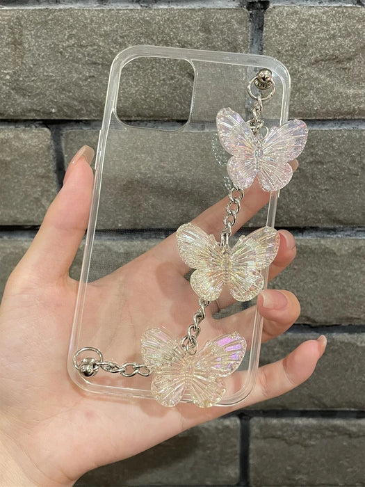 Funda de celular transparente con con tira de mano Soporte - Quierox - Tienda Online