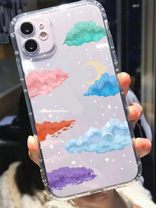 Funda de celular transparente con patrón de nube - Quierox - Tienda Online