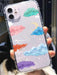 Funda de celular transparente con patrón de nube - Quierox - Tienda Online
