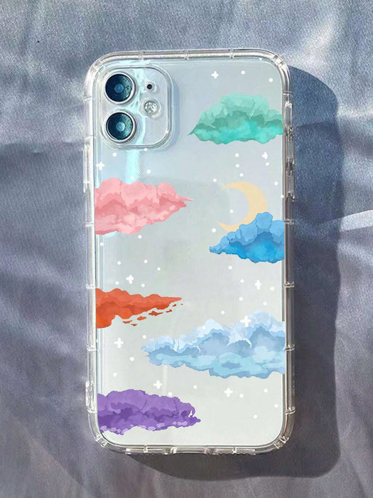 Funda de celular transparente con patrón de nube - Quierox - Tienda Online