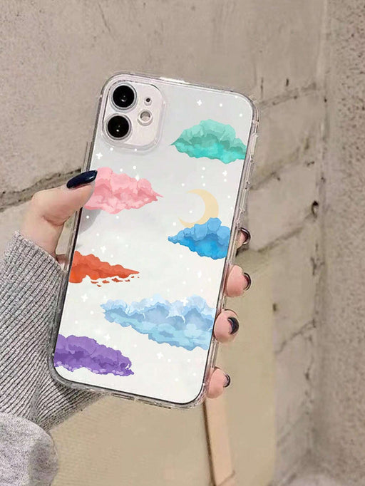 Funda de celular transparente con patrón de nube - Quierox - Tienda Online