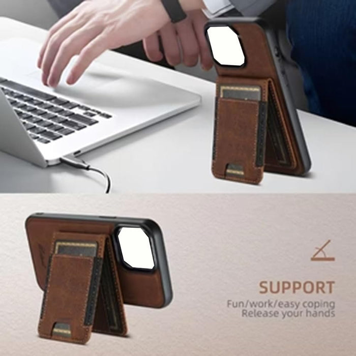 Funda de cuero para teléfono con tarjetero, con carga magnética inalámbrica iphone 14 Pro - Quierox - Tienda Online