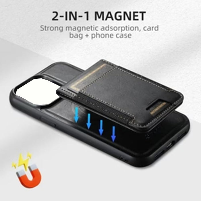 Funda de cuero para teléfono con tarjetero, con carga magnética inalámbrica iphone 14 Pro - Quierox - Tienda Online