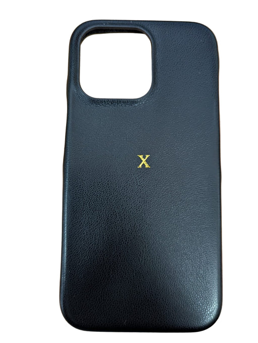 Funda de cuero vegano de lujo con inicial de letra X en el entro para iPhone 12 - Quierox - Tienda Online