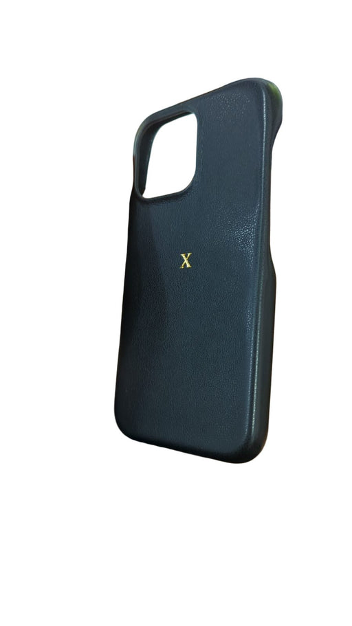 Funda de cuero vegano de lujo con inicial de letra X en el entro para iPhone 12 - Quierox - Tienda Online
