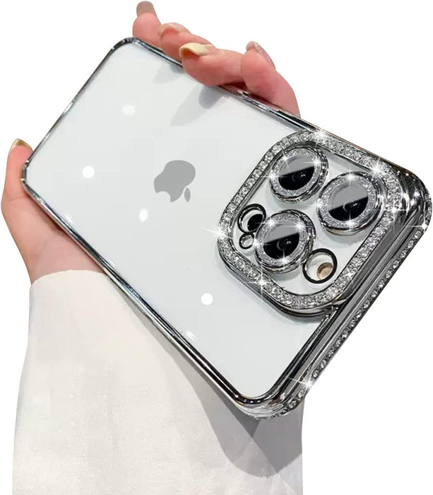 Funda de de teléfono con diamantes, transparente para iPhone 12 Pro Max - Quierox - Tienda Online