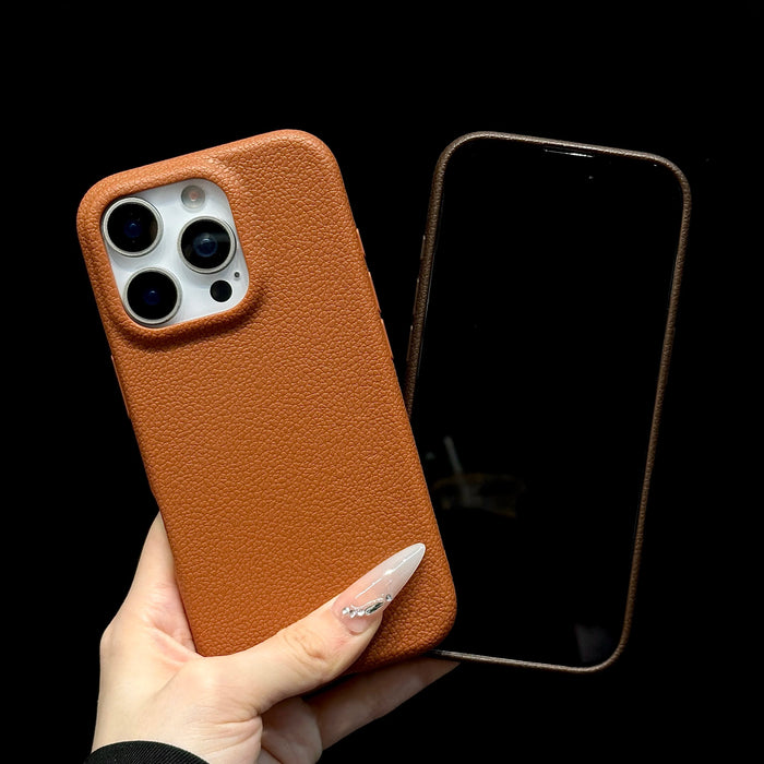 Funda de lujo con textura de cuero mate a prueba de golpes para iPhone - Quierox - Tienda Online