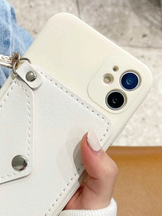 Funda de móvil con diseño de bolsa de tarjeta con tira de mano - Quierox - Tienda Online