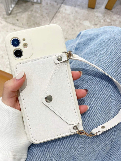 Funda de móvil con diseño de bolsa de tarjeta con tira de mano - Quierox - Tienda Online