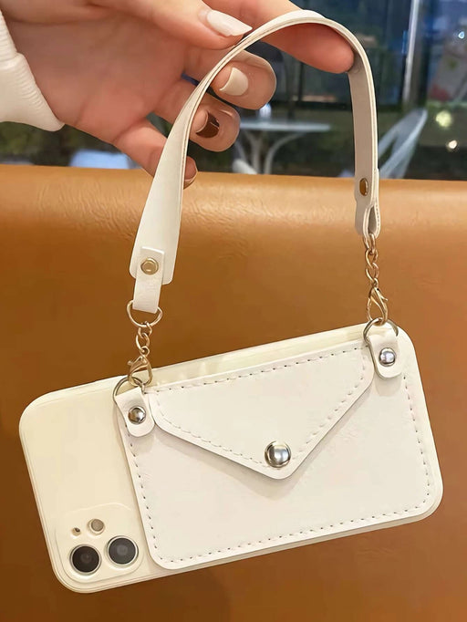 Funda de móvil con diseño de bolsa de tarjeta con tira de mano - Quierox - Tienda Online