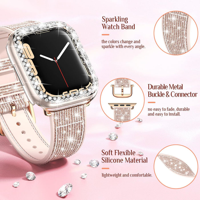 Funda de silicona compatible con Apple Watch de 44 mm con protector de bordes - Quierox - Tienda Online