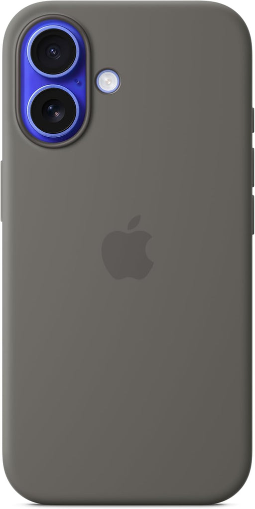 Funda de silicona con MagSafe para Apple iPhone 16 - Gris piedra - Quierox - Tienda Online