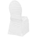 Funda de silla de banquete de licra con fruncido - Blanco - Quierox - Tienda Online