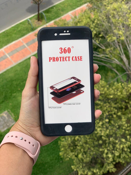 Funda de telefono 360 negra para Iphone 7plus - Quierox - Tienda Online