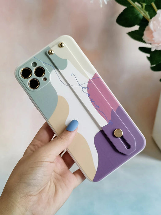 Funda de teléfono con correa de bloque de color y brazalete compatible con iPhone X/XS - Quierox - Tienda Online