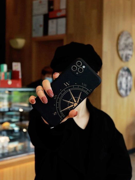 Funda de teléfono con estampado de brújula compatible con iPhone XS MAX - Quierox - Tienda Online