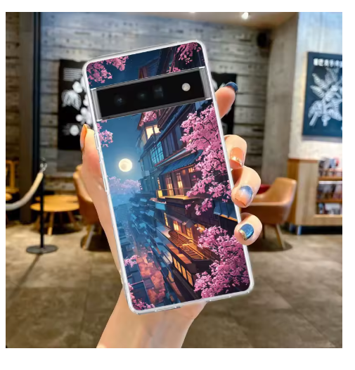Funda de teléfono con paisaje de anime japonés para Google Pixel 8, 7, 6 Pro - Quierox - Tienda Online