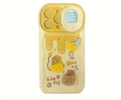 Funda de teléfono con protección para cámara de empuje de oso para iphone 15 pro max - Quierox - Tienda Online
