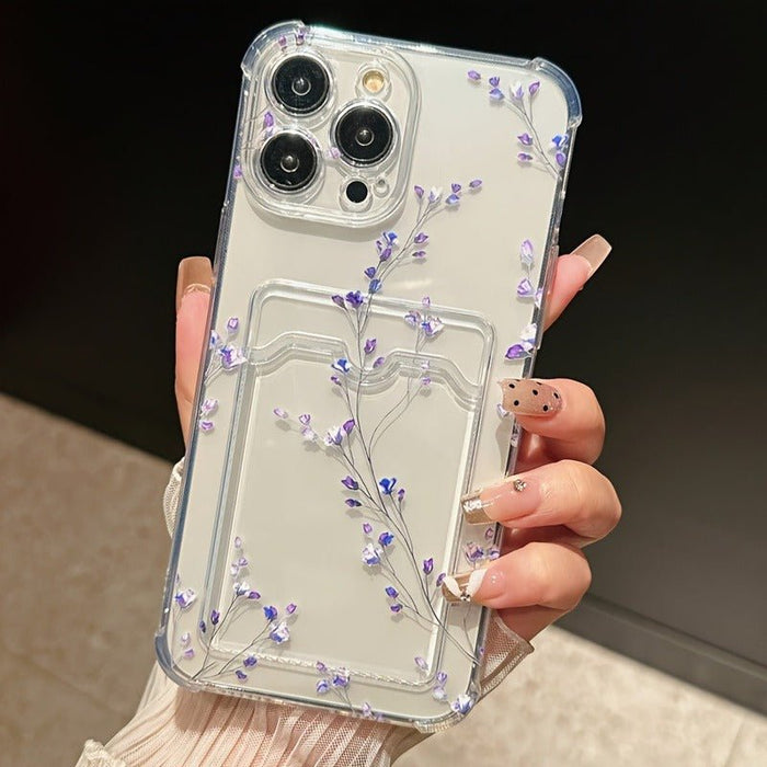 Funda de teléfono con tarjetero transparente para iPhone 14 Pro Max - Quierox - Tienda Online