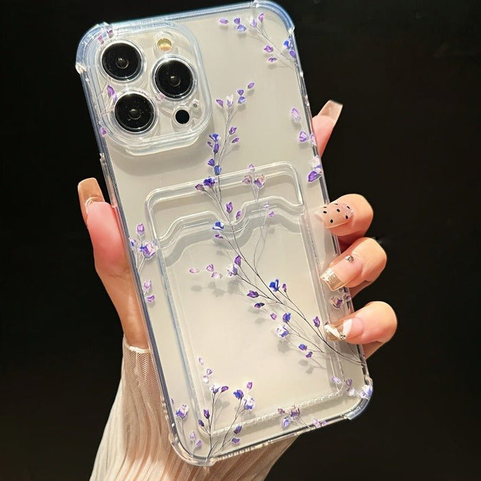 Funda de teléfono con tarjetero transparente para iPhone 14 Pro Max - Quierox - Tienda Online
