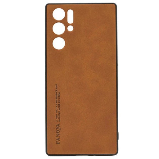 Funda de teléfono de cuero marrón para Galaxy S22 Ultra - Quierox - Tienda Online