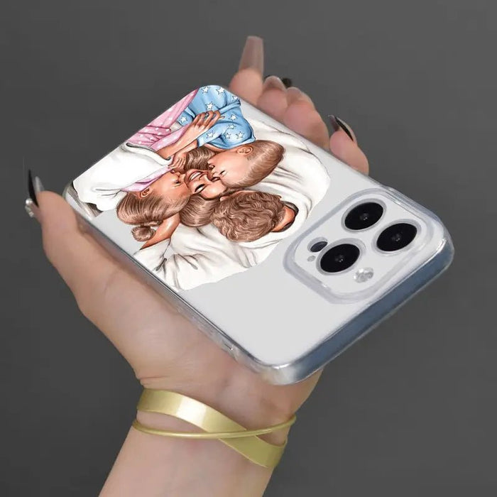 Funda de teléfono de silicona líquida con patrón familiar, Iphone 11 Pro Max - Quierox - Tienda Online